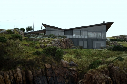 Island Retreat on Rocky Cliff Island Retreat on Rocky Cliff
